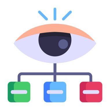 Göz. Web simgesi basit illüstrasyon
