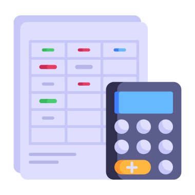 Hesap makinesi. Web simgesi basit illüstrasyon