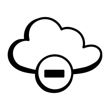 Bulut. Web simgesi basit illüstrasyon