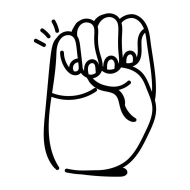 El çizimi bir yumruk karalaması.