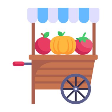 Sebze ve meyve vektör çizimi sepetleri