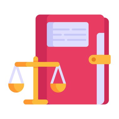 kanun ve adalet kavramı simge tasarımı, vektör illüstrasyonu 10 eps grafik ile temsil edilir.