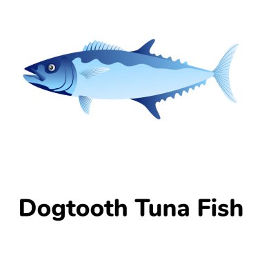 Balık ikonu. vektör illüstrasyonu  