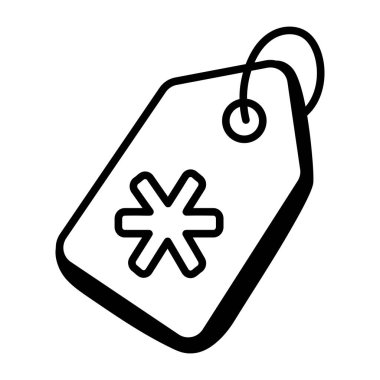 etiket simgesi, vektör çizimi