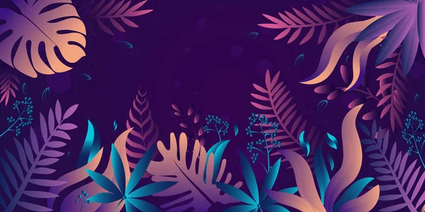 Parlak çiçekler ve yapraklarla soyut çiçek arkaplanı. vektör illüstrasyonu