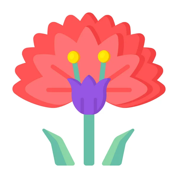 Květina Barevná Webová Ikona Jednoduchá Vektorová Ilustrace — Stockový vektor