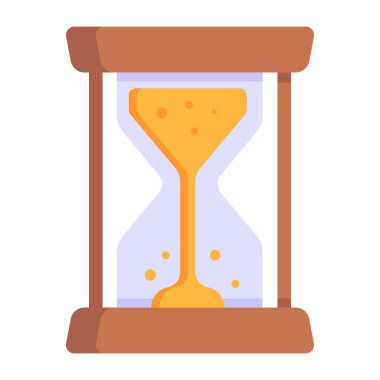 Kum saati. Web simgesi basit illüstrasyon