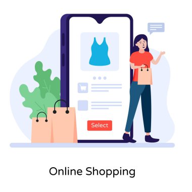 İnternetten alışveriş. Web simgesi 