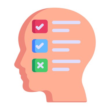 Bir kişinin düz tasarımının vektör illüstrasyonu