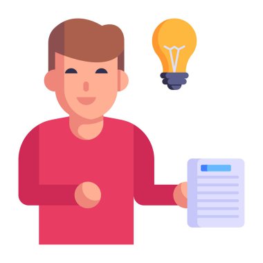 Ampul ve akıllı telefon vektör illüstrasyon tasarımlı adam