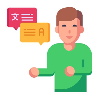 Sohbet balonu vektör çizimi tasarımı