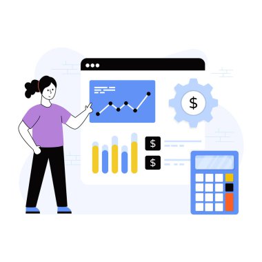 Analizler. Web simgesi basit illüstrasyon 