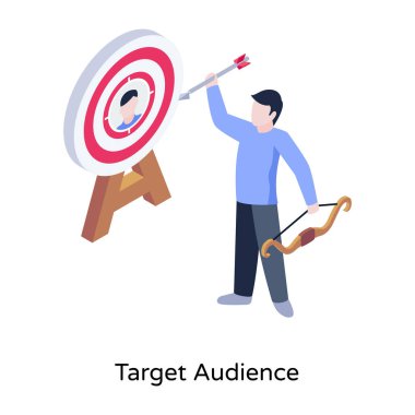 Hedefi ve oku olan bir iş adamı. Hedef kitle 