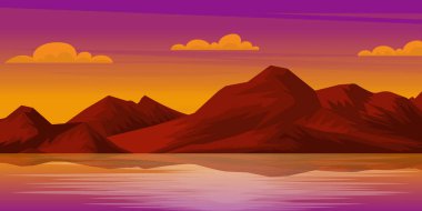 Dağlar ve göl manzarası