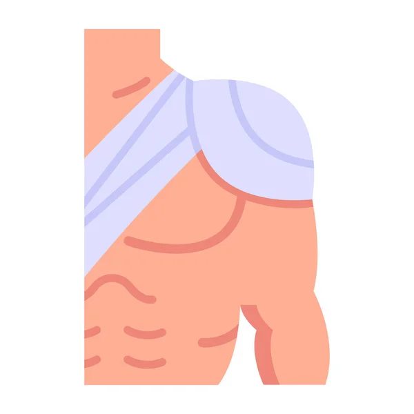 包帯のアイコンを持つ男 ウェブデザインのための人体ベクトルのアイコンの平らなイラスト — ストックベクタ