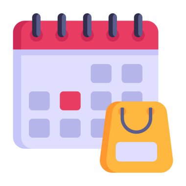 Takvim. Web simgesi basit illüstrasyon