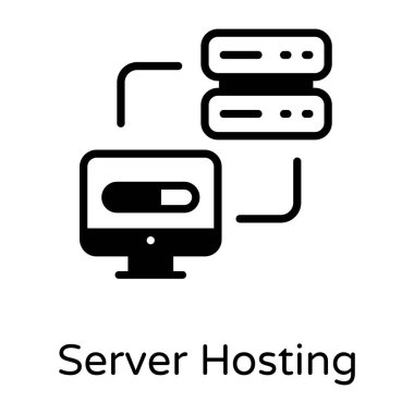 veritabanı. Web simgesi basit illüstrasyon 