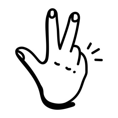 El hareketi simgesi vektör çizimi tasarımı