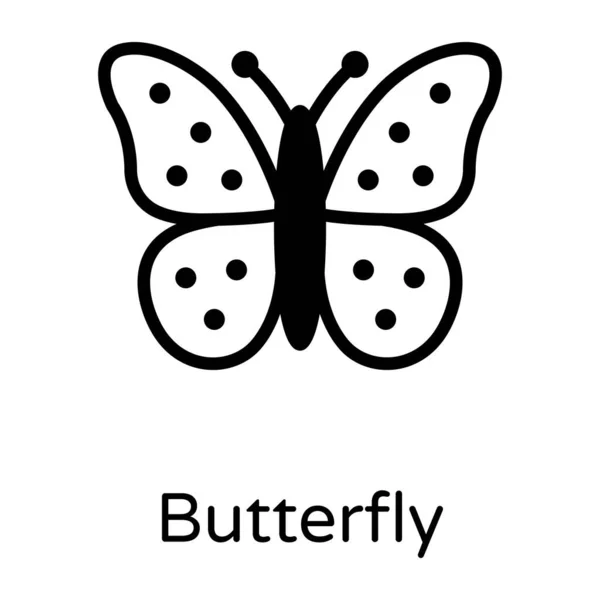 Mariposa Icono Web Diseño Simple — Vector de stock