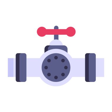 Musluk ikonu. Web için gaz boru vektör simgelerinin özet çizimi