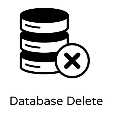 veritabanı. Web simgesi basit illüstrasyon 
