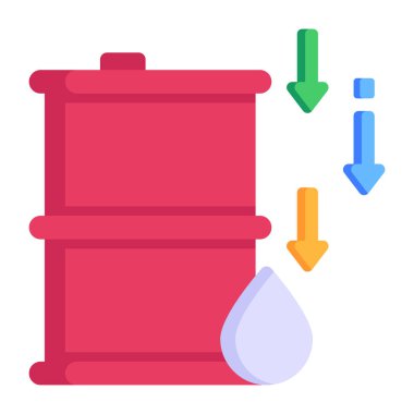 Yakıt ikonu vektör illüstrasyon tasarımlı yağ fıçısı