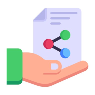 Dolar sembollü belgenin düz simgesi