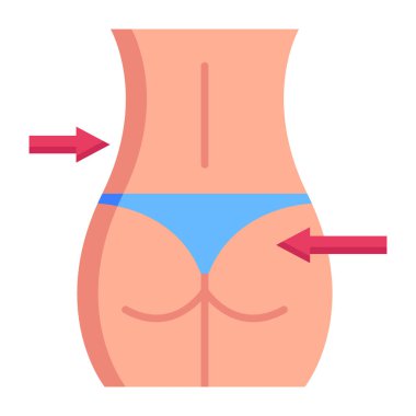 Teyp vektör illüstrasyon tasarımını ölçen kadın