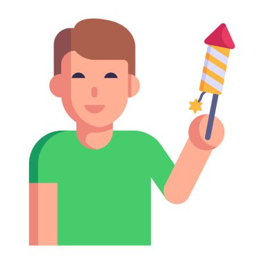 Lolipop ve konfeti vektör çizim tasarımı olan çocuk