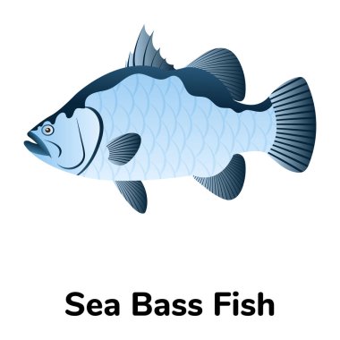 Balık ikonu. vektör illüstrasyonu 