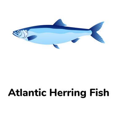 Balık ikonu. vektör illüstrasyonu 