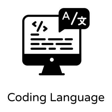 Bilgisayar monitörünün katı simgesi