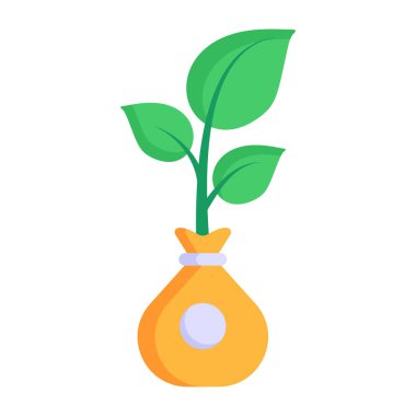 Yeşil yapraklı bitki vektör illüstrasyon tasarımı