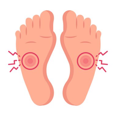 İnsan ayağı simgesi. vektör çizim