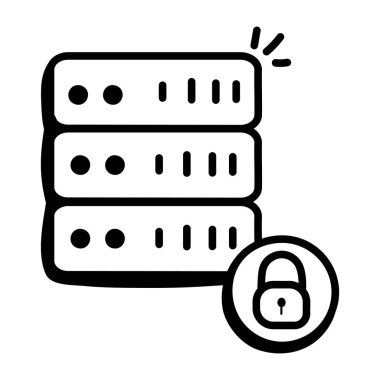 veritabanı. Web simgesi basit illüstrasyon 