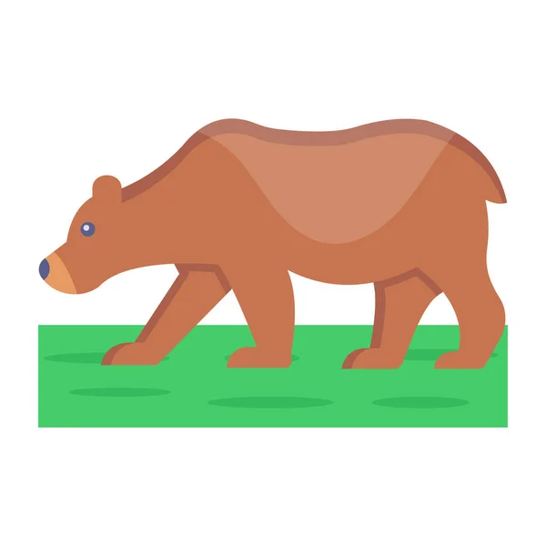 Милый Персонаж Мультяшного Животного Иконка Медведя Векторная Иллюстрация Дизайна — стоковый вектор