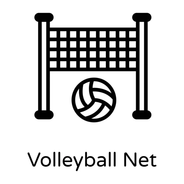 Icône Vectorielle Filet Volley — Image vectorielle