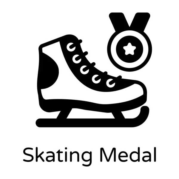Ice Skate Simple Design — Stock Vector