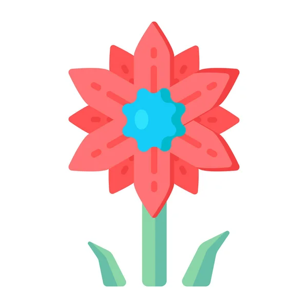 Flower Icon White Background Vector Illustration — Stock Vector