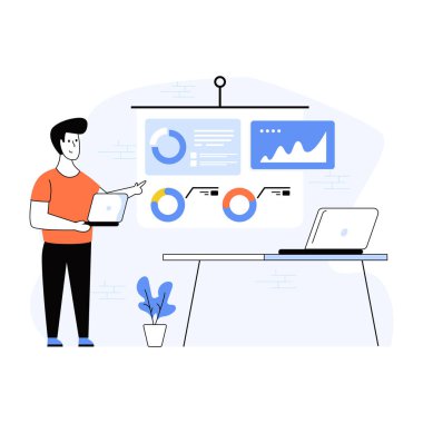 Analizler. Web simgesi basit illüstrasyon 