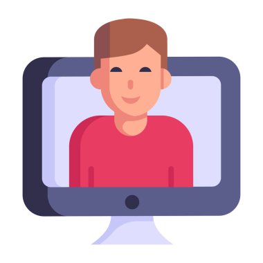 Akıllı telefonlu adam, vektör illüstrasyonu