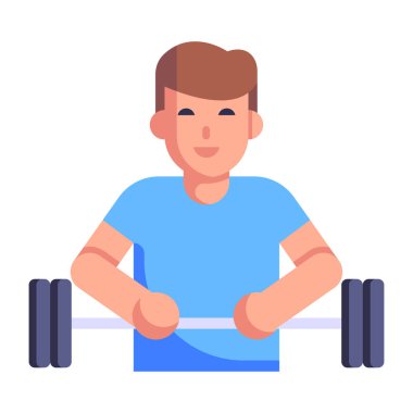 Dambıl vektör illüstrasyon tasarımlı adam