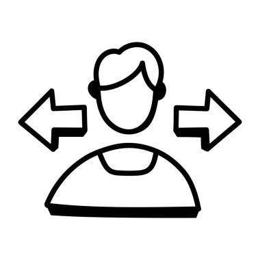 Kişi Seçimleri karikatürü, vektör illüstrasyonu