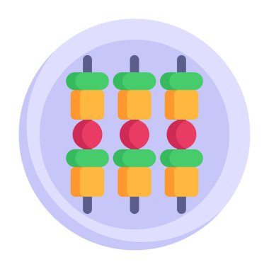 Gıda düz simge vektör çizim