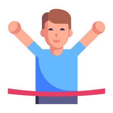 Sporcu. Web simgesi basit illüstrasyon