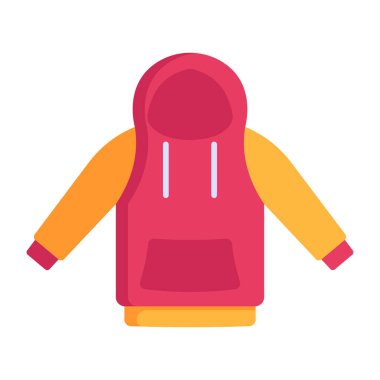 Kapüşonlu karikatür, vektör çizimi