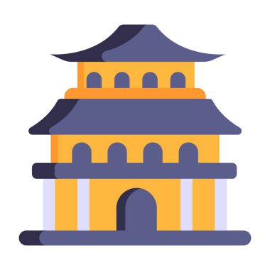 Tapınak. Web simgesi basit tasarım