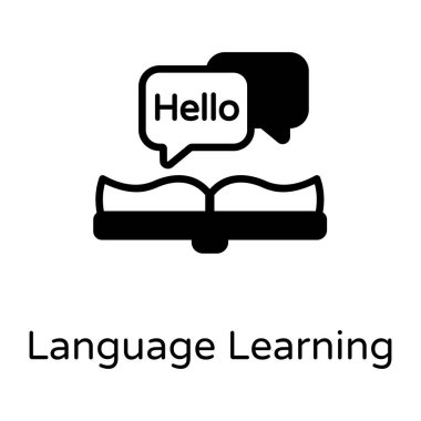 çevirmen kitap vektör simgesi.