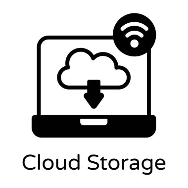 Bulut hesaplama. Ağ simgesi. vektör illüstrasyonu