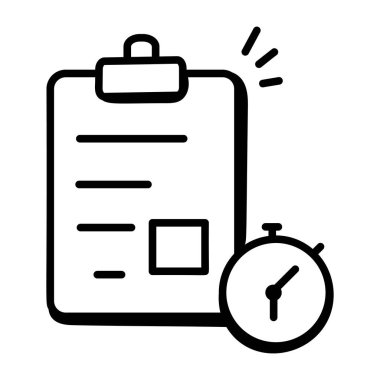   Kontrol listesi simgesi, vektör illüstrasyonu